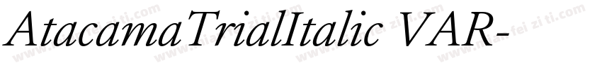 AtacamaTrialItalic VAR字体转换